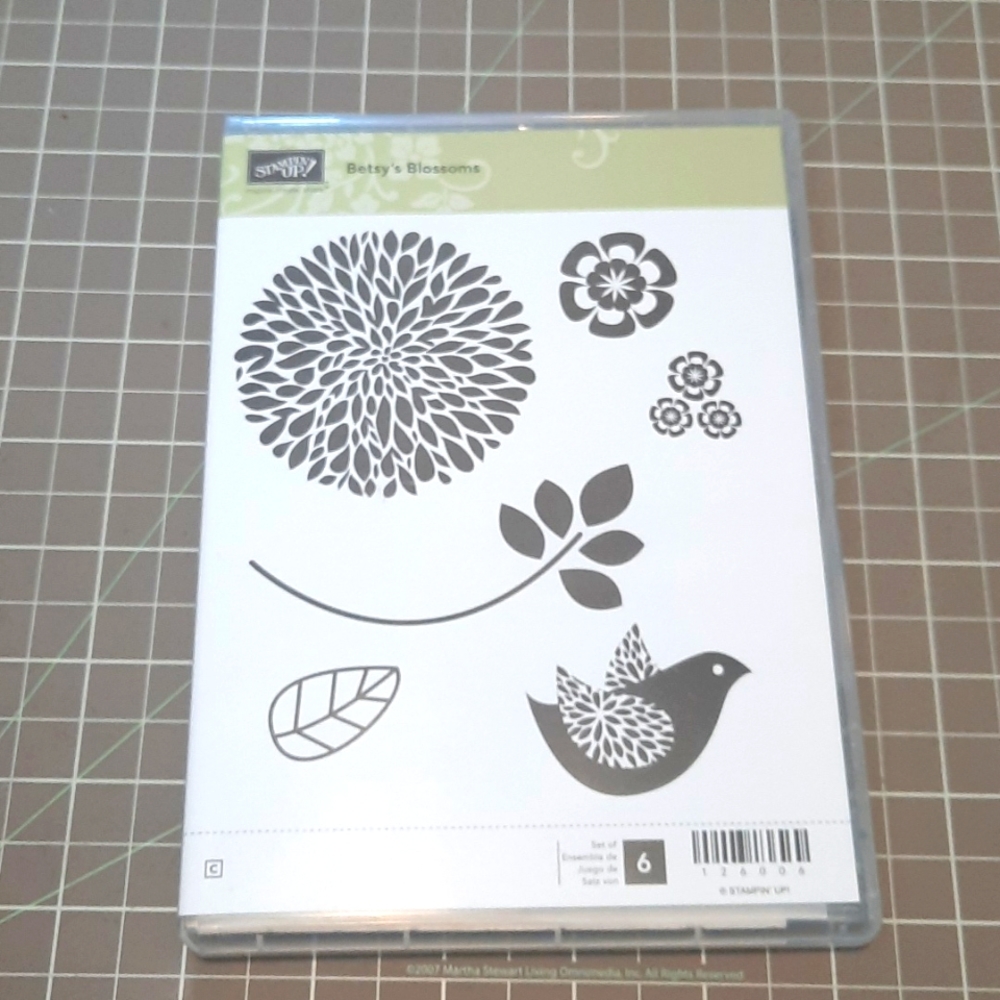 Betsy's Blossoms rubber cling stamp set